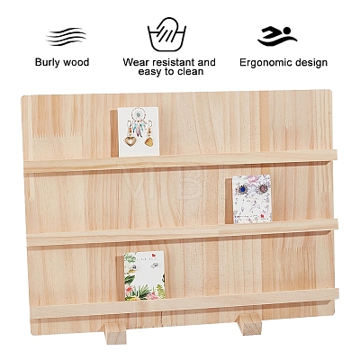 Synthetic Wooden Earring Display Stands EDIS-WH0015-04-1