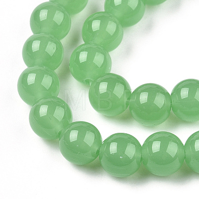 Imitation Jade Glass Beads Strands GLAA-T032-J6mm-02-1