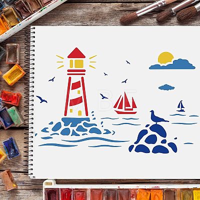 Large Plastic Reusable Drawing Painting Stencils Templates DIY-WH0202-137-1