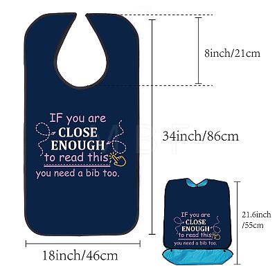 Washable Polyester Canvas Adult Bibs for Eating AJEW-WH0327-014-1