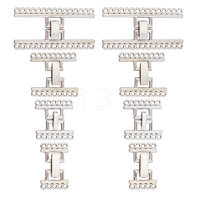 8 Sets 4 Styles Alloy and Brass Fold Over Clasps FIND-FH0004-48-1