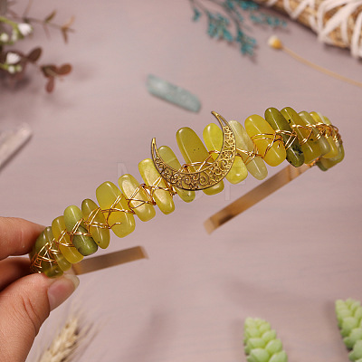 Natural Lemon Jade Hair Bands PW-WGDCA18-16-1