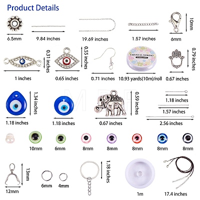 DIY Evil Eye Jewelry Set Making Kits DIY-SZ0007-79-1