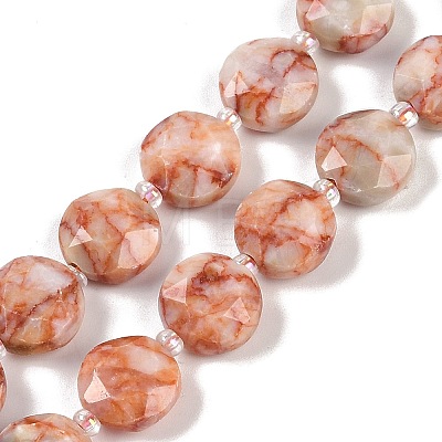 Natural Red Netstone Beads Strands G-C116-A71-01-1