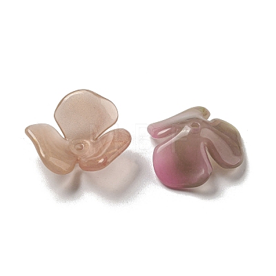 Two-tone Opaque Acrylic Bead Caps OACR-G034-03A-1