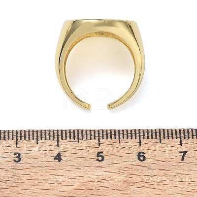Brass & White Shell Cuff Open Rings KK-CBA56EF-42A-G-1