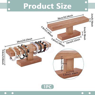 T Bar Wooden Watch Organizer Display Stands ODIS-WH0099-209A-1