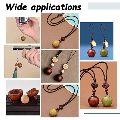 Rosewood Apple Box Jewelry Pendants WOOD-WH0027-64-1
