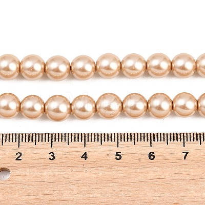Eco-Friendly Dyed Glass Pearl Round Beads Strands HY-A002-8mm-RB064-1