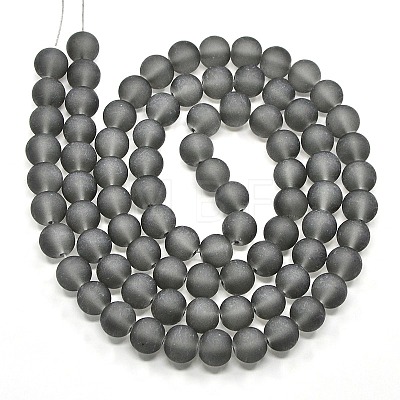 Baking Paint Transparent Glass Bead Strands GLAA-S031-12mm-12-1