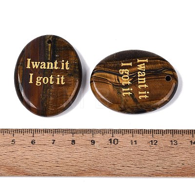 Natural Tiger Eye Pendants G-N365-02D-1