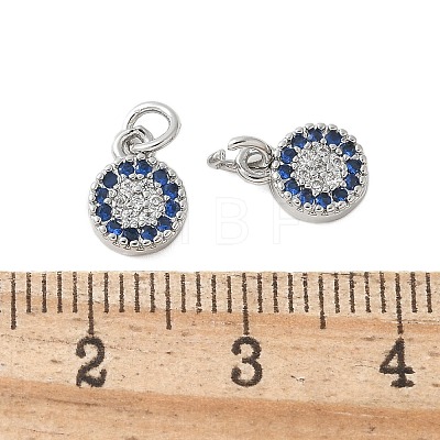 Brass Micro Pave Cubic Zirconia Charms KK-U056-39P-1