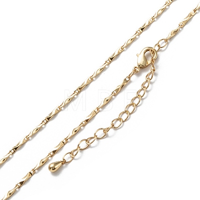 Brass Link Chain Necklaces NJEW-K123-03G-1