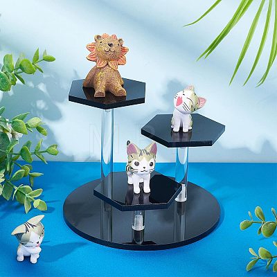 3-Tier Acrylic Model Toy Assembled Holders ODIS-WH0034-06A-1