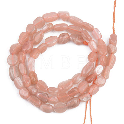 Natural Sunstone Beads Strands G-S359-163-1