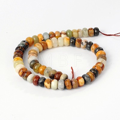 Natural Xiuyan Jade Strands G-O060-14-6x10mm-1