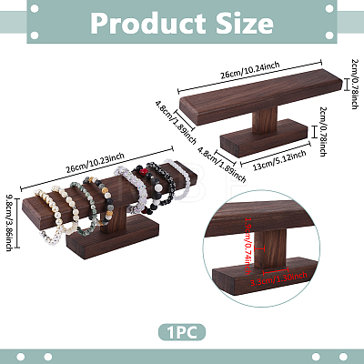 T Bar Wooden Watch Organizer Display Stands ODIS-WH0099-209B-1