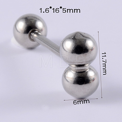 304 Stainless Steel Tongue Rings WG96350-05-1