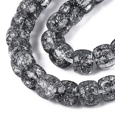 Crackle Transparent Glass Beads Strands GLAA-N069-03A-01-1