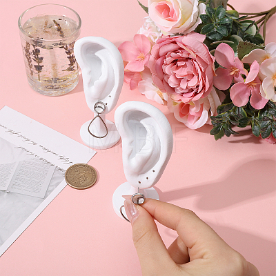 2Pcs Resin Imitation Ear Jewelry Display Stands ODIS-FG0001-89A-1