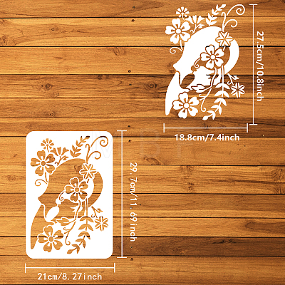Plastic Drawing Painting Stencils Templates DIY-WH0396-471-1