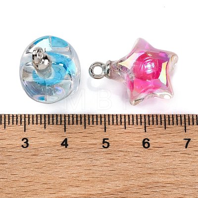 AB Color Resin Star Pendants RESI-U002-05-1