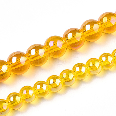 Electroplate Transparent Glass Beads Strands LS-GLAA-T032-T4mm-AB11-1
