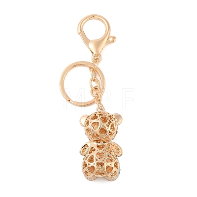 Zinc Alloy Rhinestone Keychain KEYC-M024-01KCG-02-1