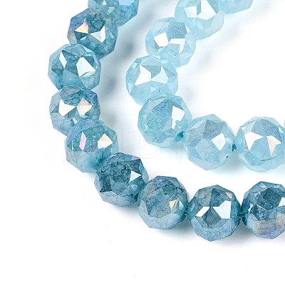 Anti-Tarnish Electroplate Glass Beads Strands LS-GLAA-N064-8mm-11-1