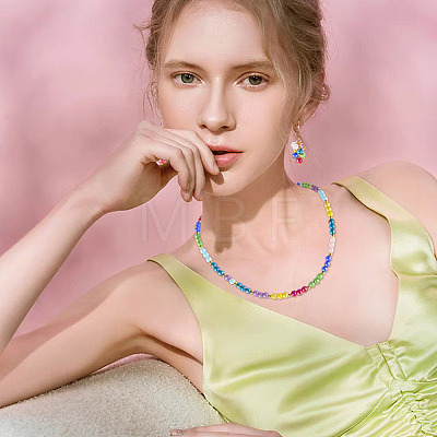 11Strands 11 Colors Electroplate Opaque Glass Beads Strands GLAA-TA0004-34-1