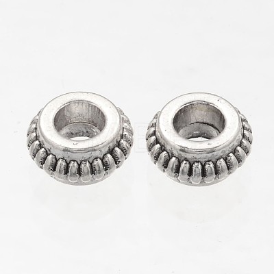 Donut Tibetan Silver Spacer Beads AB777-1