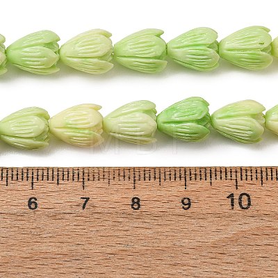 Synthetic Coral Dyed Carved Beads Strands SH-CBAE713-05C-1