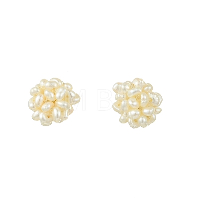Natural Cultured Freshwater Pearl Stud Earrings EJEW-JE07283-1