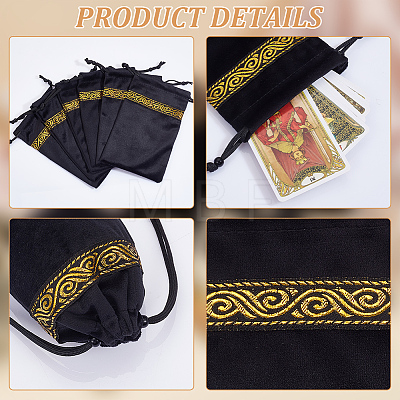 Rectangle Velvet Drawstring Bags TP-WH0007-23-1