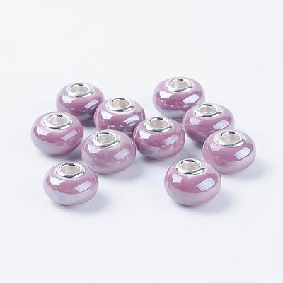 Handmade Porcelain Ceramic Spacer European Beads Fit Charm Bracelets X-OPDL-G001-6-1
