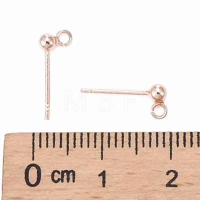 925 Sterling Silver Ear Stud Findings STER-K167-042A-RG-1