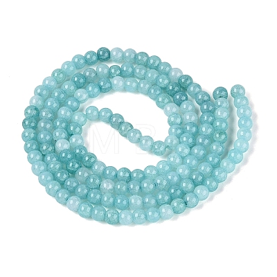 Ombre Effect Dyed Crackle Glass Beads Strands GLAA-Q106-01A-B25-1