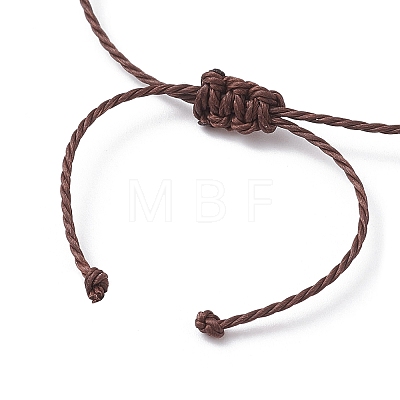 Natural & Synthetic Mixed Stone Rondelle Braided Bead Bracelet BJEW-JB10018-1
