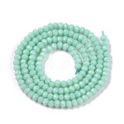 Opaque Solid Color Glass Beads Strands EGLA-T021-02D-1