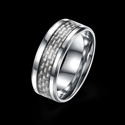 Men's Titanium Steel Finger Rings RJEW-BB27567-C-10-1