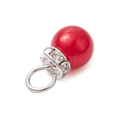 Imitation Pearl Acrylic Charms PALLOY-JF03324-01-1