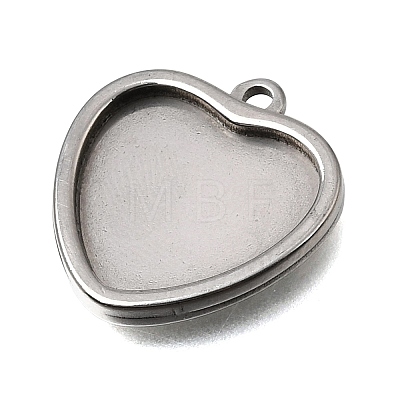 304 Stainless Steel Pendant Cabochon Settings STAS-F365-01C-P-1