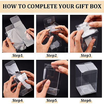 Transparent Plastic PVC Box Gift Packaging CON-WH0060-02C-1