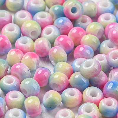 Two Tone Opaque Colours Glass Seed Beads SEED-E005-02C-1