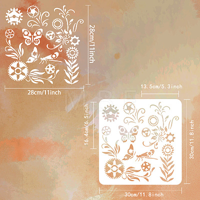 PET Hollow Out Drawing Painting Stencils DIY-WH0391-0638-1