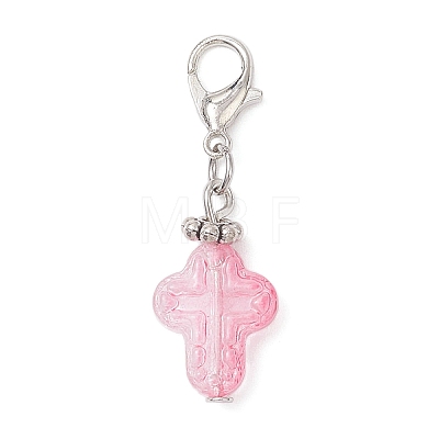 9Pcs Glass Pendant Decorations HJEW-JM03929-02-1