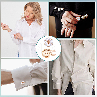 Alloy Rhinestone Cufflinks FIND-WH0111-881-1