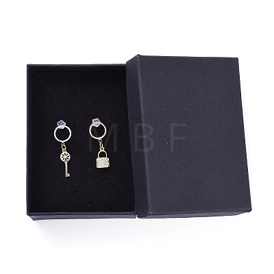 Brass Dangle Stud Earrings EJEW-JE04114-04-1