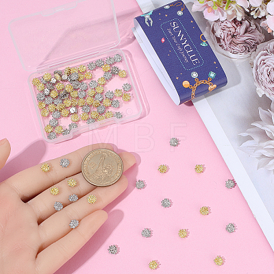 100Pcs 2 Colors Alloy Cabochons FIND-SC0022-09-1
