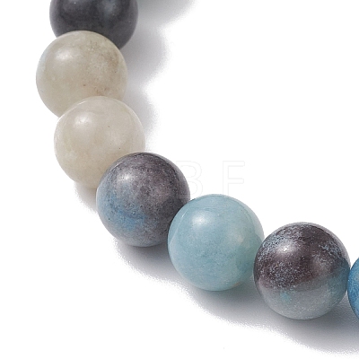 Round Natural Trolleite Beads Stretch Bracelets for Women BJEW-JB12731-1